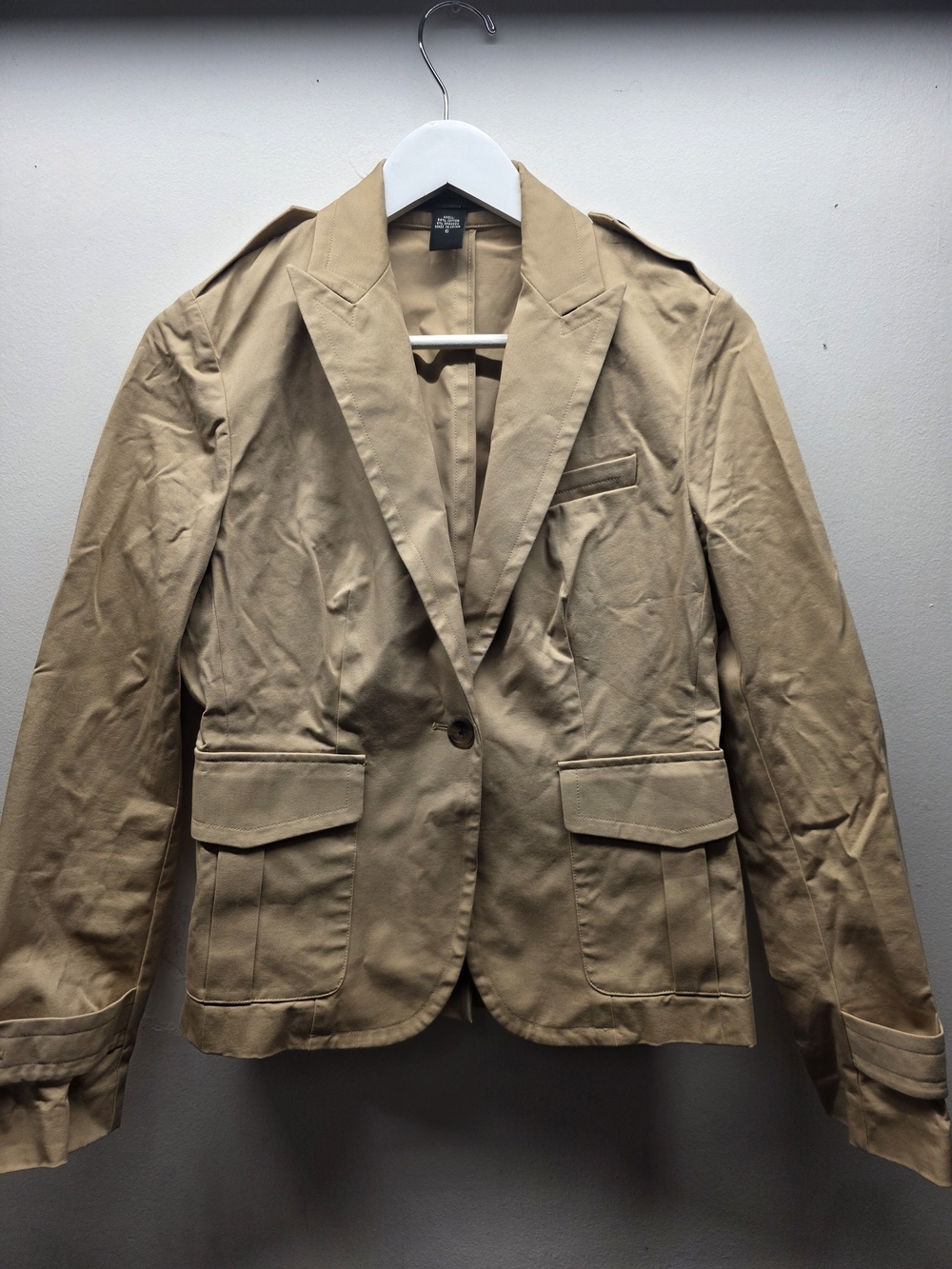 Victoria's Secret Tan Tailored Single-Button Blazer